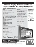 Preview for 2 page of Tek Panel Tek Panel 370 Specification Sheet