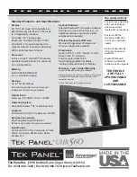 Preview for 2 page of Tek Panel Tek Panel UHR 560 Specifications