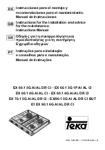 Teka 40212001 Instructions For The Installation And Advice For The Maintenance предпросмотр