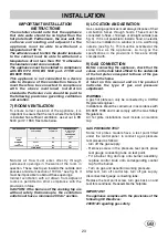 Preview for 23 page of Teka 40212001 Instructions For The Installation And Advice For The Maintenance