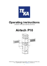 Предварительный просмотр 1 страницы Teka Airtech P10 Operating Instructions Manual