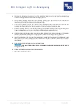 Preview for 16 page of Teka Airtech P10 Operating Instructions Manual