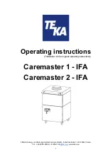 Teka Caremaster 1 IFA Operating Instructions Manual предпросмотр