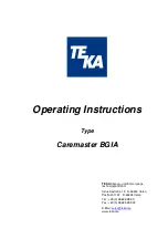 Teka Caremaster BGIA Operating Instructions Manual preview