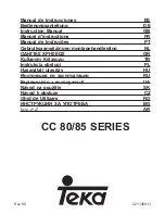 Teka CC 80 Series Instruction Manual preview