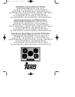 Preview for 1 page of Teka CG Lux-60 4G Installation And Maintenance Manual