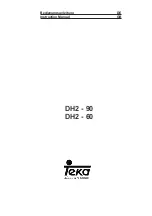 Preview for 1 page of Teka DH2-90 Instruction Manual