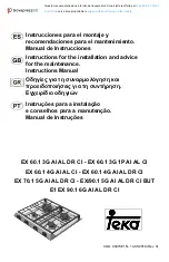 Teka E1 EX 90.1 6G AI AL DR CI Instruction Manual предпросмотр