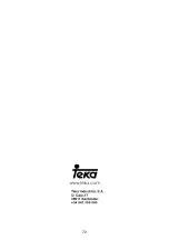 Предварительный просмотр 72 страницы Teka EWF 60 4G AI AL CI Instructions For The Installation And Advice For The Maintenance