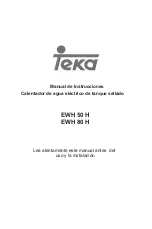 Preview for 2 page of Teka EWH 50 H Instruction Manual