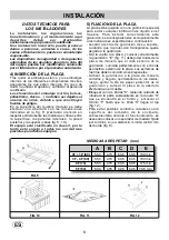 Предварительный просмотр 8 страницы Teka EX/60 3G AI AL TR CI E1 Instructions For The Installation And Advice For The Maintenance