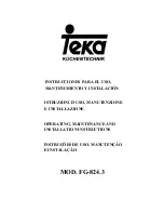 Teka FG-824.3 Operating, Maintenance And Installation Instructions предпросмотр