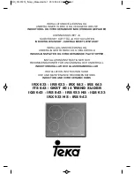 Teka GKST 60 i4 TREND SLIDER Installation Instructions And Use And Maintenance Recommendations preview