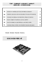 Preview for 2 page of Teka GSC 64320 RBC AT User Manual