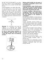 Предварительный просмотр 22 страницы Teka ML 820 BIS User Manual