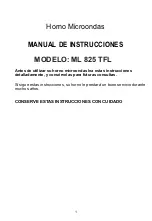 Предварительный просмотр 3 страницы Teka ML 825 TFL Instruction Manual