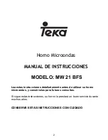 Предварительный просмотр 2 страницы Teka MW 21 BFS Instruction Manual