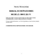 Предварительный просмотр 2 страницы Teka MWE 250 FI Instruction Manual