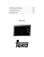 Предварительный просмотр 1 страницы Teka MWL 20 BI Instructions For Use Manual