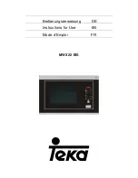 Teka MWX 22 BIS Instructions For Use Manual предпросмотр