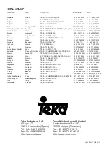 Preview for 62 page of Teka NF1 400 Instruction Manual