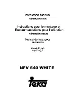 Teka NFV 640 White Instruction Manual preview