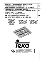 Teka SL P60 3G 1P Installation Instructions And Recommendations For Use And Maintenance предпросмотр