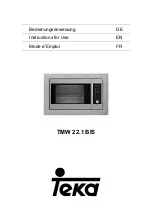 Предварительный просмотр 59 страницы Teka TMW 22.1 BIS Instruction Manual