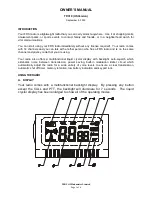 Preview for 1 page of TEKCOM Industries Limited TP-318 Owner'S Manual