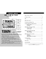 Tekin Power Flex BC 112A Owner'S Manual preview