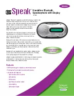 Tekkeon ezSpeak ET6000 Specification Sheet предпросмотр