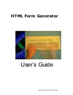 Teklynx HTML Form Generator User Manual preview