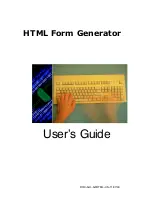 Предварительный просмотр 1 страницы Teklynx HTML Form Generator User Manual