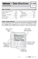 Tekmar D 508 Data Brochure preview