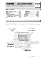 Preview for 1 page of Tekmar D 512 Data Brochure