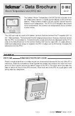 Preview for 1 page of Tekmar RTU 062 Data Brochure