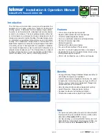 Preview for 1 page of Tekmar tekmarNet 2 House Control 406 Installation & Operation Manual