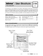 Предварительный просмотр 1 страницы Tekmar U 508 User Brochure