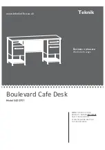 Preview for 1 page of Teknik Boulevard Cafe Desk 5420701 Instruction Booklet