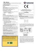 Preview for 1 page of Teknim TFB-1166 v2 Installation And User Manual