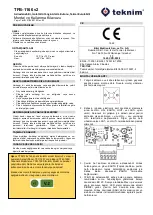 Teknim TFB-1166 Installation And User Manual preview