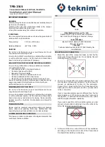 Teknim TFB-3165 Installation And User Manual preview