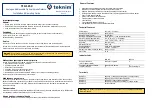 Teknim TFD-1250 Installation & Operating Manual preview