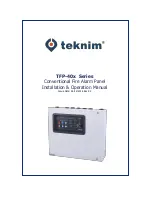 Preview for 1 page of Teknim TFP-40 Series Installation & Operation Manual