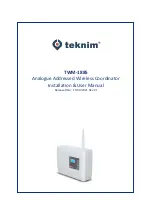 Teknim TWM-1885 Installation & User Manual preview