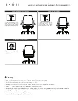 Предварительный просмотр 2 страницы Teknion Amicus Adjustment Features & Instructions