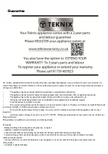 Предварительный просмотр 54 страницы TEKNIX TBD606 Instruction Manual