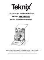 TEKNIX TEK09245W Installation And Operating Instructions Manual preview