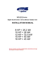 Preview for 1 page of Tekno Point MDV D Series Installation Manual