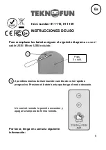 Preview for 5 page of Teknofun 811 110 Instruction Sheet